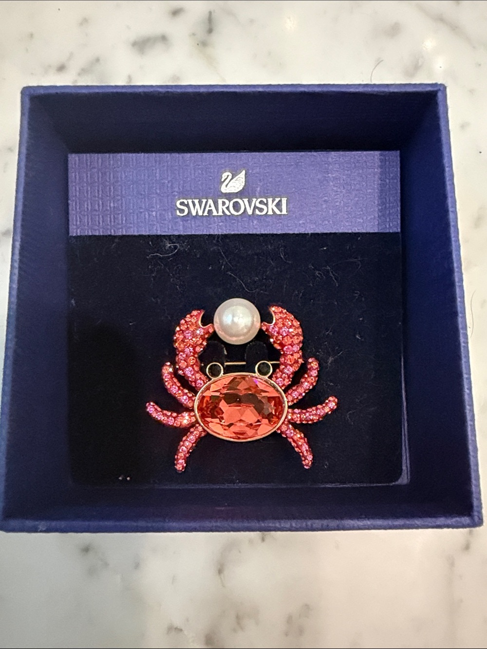 Swarovski Crystal Ocean Crab Brooch